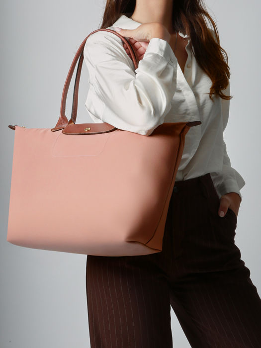 Longchamp Le pliage original Schoudertas Roze